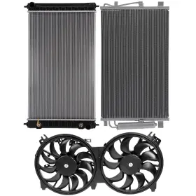 Issecondery 13752135 Electric Radiator Condenser Cooling Fan Kit For 2007-2018 Nissan Altima Sedan