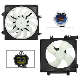 13752163 Issecondery Radiator Condenser Cooling Fan Assembly For 2008 2009 2010 2011 Subaru Impreza