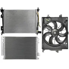 13782322 Issecondery Radiator Condenser Cooling Fan Kit For 2012-2013 Hyundai Accent Hatchback 13782322 Issecondery Radiator Condenser Cooling Fan Kit For 2012-2013 Hyundai Accent Hatchback