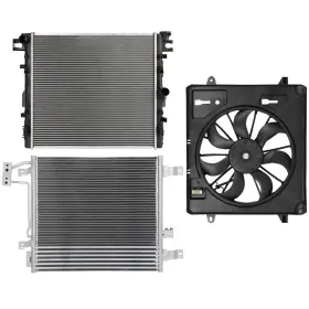 13782325 Issecondery Radiator Condenser Cooling Fan Kit For 2007 2008 2009 2010 2011 Jeep Wrangler