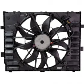 Clx-m0-624760-cl360a55 Karparts360 For Porsche Cayenne Radiator And Condenser Cooling Fan 2011-2018 With Brushless Motor