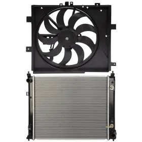 13622953 Keepcrushparts Electric Radiator Cooling Fan Kit For 2014-2018 Nissan Versa Hatchback