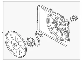 25380-d9900 Kia Genuine Dual Radiator And Condenser Fan Assembly