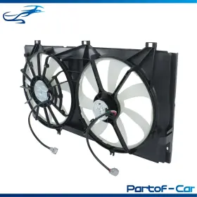 621238 Kinte Tech Radiator Condenser Cooling Fan Assembly For 07-11 Toyota Camry 07-12 Lexus Es350