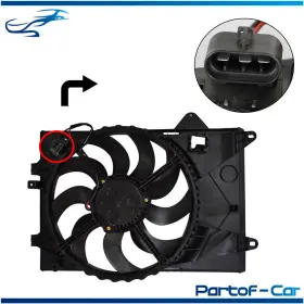 Kte1394271 Kinte Tech Radiator Cooling Fan Assembly For Chevrolet Sonic 2012-2015 1.8l Trax 2013-2018