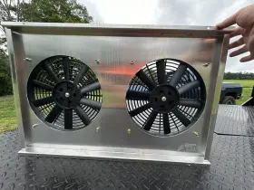 Kks161fs Kks Aluminum Chevy Truck Radiator Fan Shroud And 12 Inch Electric Fans -17 H X 28 1/4 W Us #2