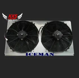 Kks1492fs-16 Kks Motor Sports Radiator Shroud And 2x16 Inch Fan Fit 92-93 Chevy Gmc C/k 2500 3500 6.5l V8 Diesel
