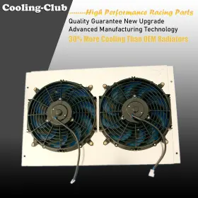 Kks374fs-12 Kks Motor Sports Fit 70-72 Dodge Challenger Charger L6 V8 26 Inch Core Radiator Shroud 12 Fan