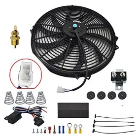 Labwork 342349045803 16 Inch Electric Radiator Fan High 3000 Cfm Thermostat Wiring Switch Rela