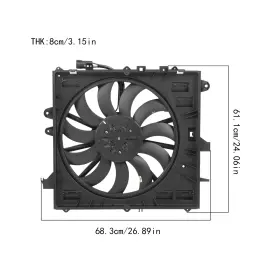 Law254298 Labwork Radiator Cooling Fan Assembly For Chevy Camaro Cadillac Ats Cts 16-20