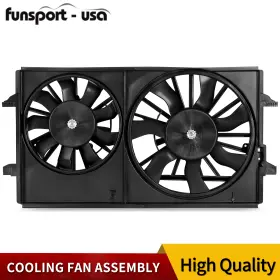 Ledkingdomus 197839357686 Radiator Cooling Fan For 2004-2012 Chevy Malibu 2005-2010 Pontiac G6 Saturn Aura