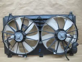 16363-74340 Lexus 09-12 Is250 Engine Radiator Cooling Dual Fan Motor W Shroud Assy Oem