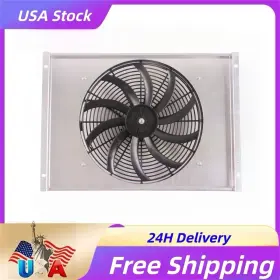 Dfz002-ry Luxerad Radiator Aluminum Shroud And 16 Inch Fan Fit 1961-1966 Chevy C/k 10 20 30 Truck Pickup