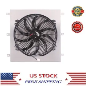 Dfz003-ry Luxerad Aluminum Fan Shroud 16 Inch For 47-54 Chevy 3100 3600 3800 L6 3.8