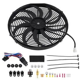 4d2p0y Maxpeedingrods 16 Inch High Performance Fan For Universal Application 3000cfm Black