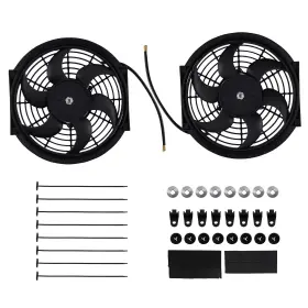 9io48e Maxpeedingrods Universal 2x 10 Inch Slim Radiator Fans 12v Push Pull Set With Mounting Hardware