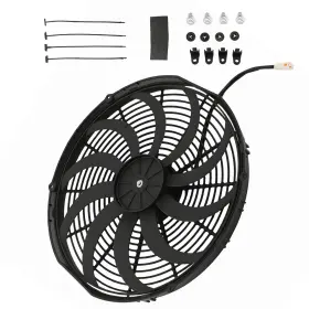 Mf4v8o Maxpeedingrods 16 Inch Cooling Fan Kit For Universal Radiator 3000cfm 240w Push Pull Black