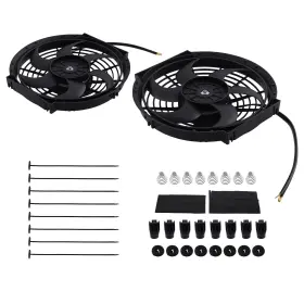 Xy2dcq Maxpeedingrods 2x 10 Inch Slim Radiator Fans Universal 12v Dual Push Pull Cooling Mount Kit