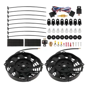 Maxpeedingrods Y29bj5 7 Inch Fan Assembly For Universal Car 800cfm 2900rpm Temperature Switch 10 Blades