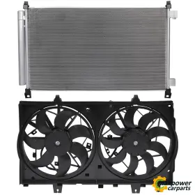 11626369 Maxpower-carparts Ac Condenser Cooling Fan Kit Front For 2014 2015 2016 2017 2018 Nissan Rogue 2.0