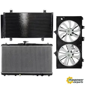 11699725 Maxpower-carparts Radiator Condenser Cooling Fan Kit Electric For 2017 Toyota Camry 2.5l Dohc L4