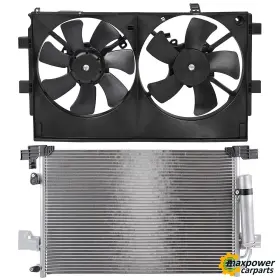 11705795 Maxpower-carparts Electric Ac Condenser Cooling Fan Kit For 2008-2015 Mitsubishi Lancer Gas 2.0l