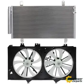 11705909 Maxpower-carparts Ac Condenser Cooling Fan Kit Electric For 2012-2017 Toyota Camry 2.5l Gas Dohc