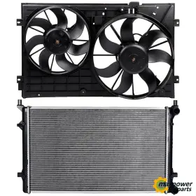 11851971 Maxpower-carparts New Replacement Electric Radiator Cooling Fan Kit For 2005-2010 Vw Jetta 2.5l L5