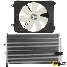 11864112 Maxpower-carparts Electric Ac Condenser Cooling Fan Kit For 2006-2011 Honda Civic 1.3l 4-door Sohc