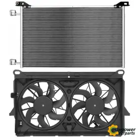 11864113 Maxpower-carparts Ac Condenser Cooling Fan Kit For 07-13 Chevy Avalanche Gmc Yukon 08-09 Hummer H2