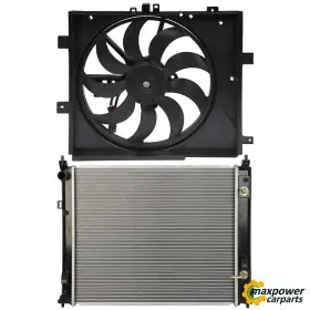 11868593 Maxpower-carparts New Electric Radiator Cooling Fan Kit For 2014-2018 Nissan Versa Note 1.6l Dohc