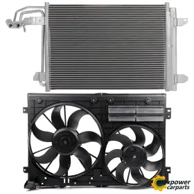 11880602 Maxpower-carparts Replacement Ac Condenser Cooling Fan Kit For 2006-2013 Vw Gti Audi A3 Quattro L4