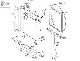 124-505-35-55 Mercedes-benz Genuine Fan Shroud