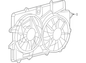 5l8z8c607cb Mercury 2008 Mariner Engine Cooling Fan Assembly Used Oem #2