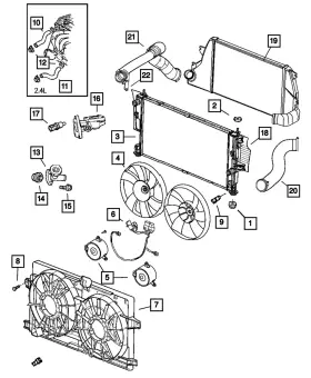 05066161aa Mopar Genuine Cooling Fan 5066161aa