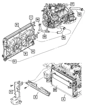 05102442aa Mopar Genuine Fan Shroud 5102442aa
