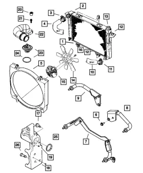 52028912af Mopar Genuine Fan Shroud Upper Harness Clip