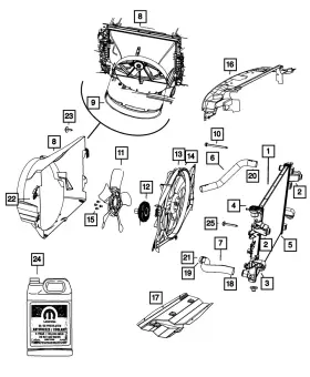 55056862ab Mopar Genuine Fan Shroud