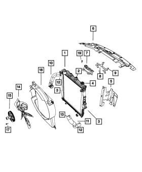 55057081aa Mopar Genuine Cooling Fan