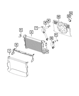 68260328aa Mopar Genuine Radiator Shroud