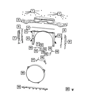 68322504ab Mopar Genuine Fan Shroud