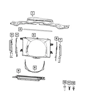 68359839ab Mopar Genuine Fan Shroud