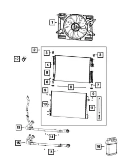 68457956ab Mopar Genuine Fan Module