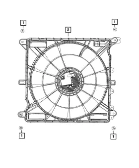 68483919aa Mopar Genuine Radiator Cooling Fan Module