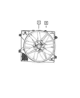 68518025aa Mopar Genuine Radiator Cooling Fan Module
