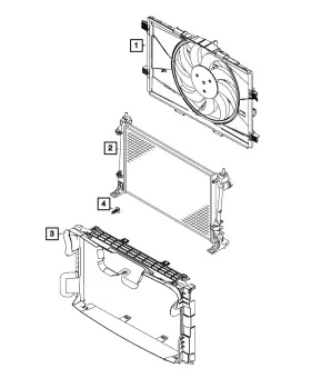 68654999aa Mopar Genuine Radiator Closure Panel 68654999aa Mopar Genuine Radiator Closure Panel
