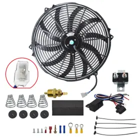 Ms1206v Moto-save 12v Thermostat Relay Switch Kit 16 Inch Electric Radiator Cooling Fan High 3000cfm