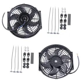 12154024 Motofatory For 2002-2006 Chevy Avalanche 2500 Radiator Universal 10 Inch Cooling Fan Pair Set
