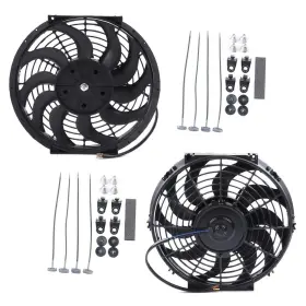 12154026 Motofatory Pair Universal 12 Inch Radiator Condenser Cooling Fan Push Pull Mounting 2pcs Set