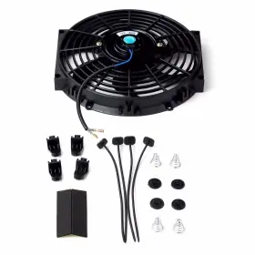 Gg0079 Motorfastracing 10 Inch Universal Slim Fan Pull Type Electric Radiator Cooling 12v Mount Kit